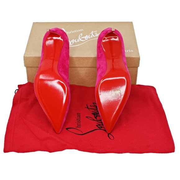 Christian Louboutin Kate 85 Suede Pointed Toe Pump - Picture 5 of 8